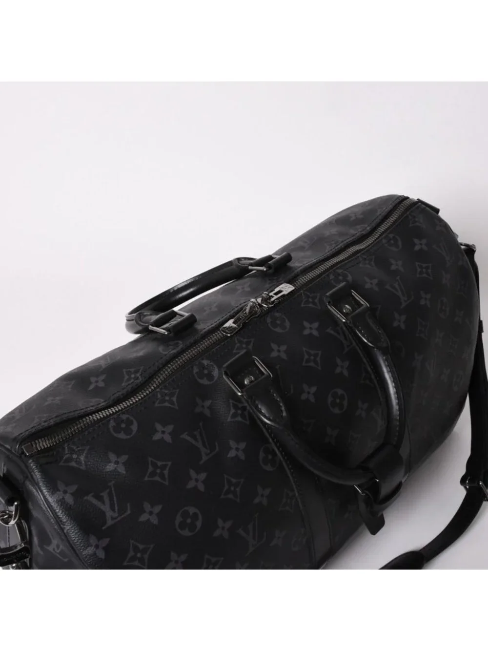 Louis Vuitton Keepall Bandouliere 45 Boston Bag Monogram Eclipse Black